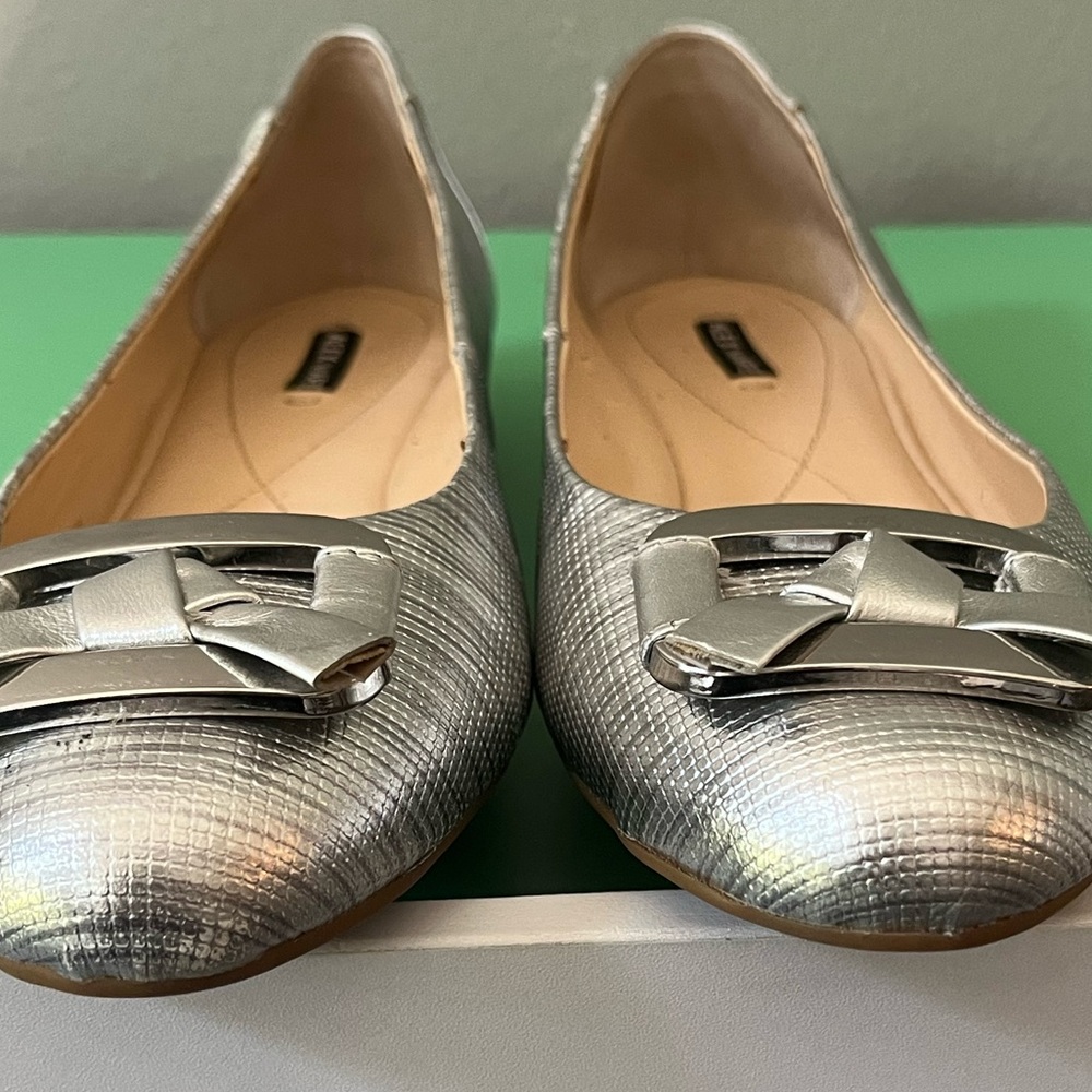 Alex Marie Metallic Silver flats with Silver Buckle in great condition - Picture 7 of 10